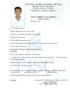 Mẫu giấy phép lao động