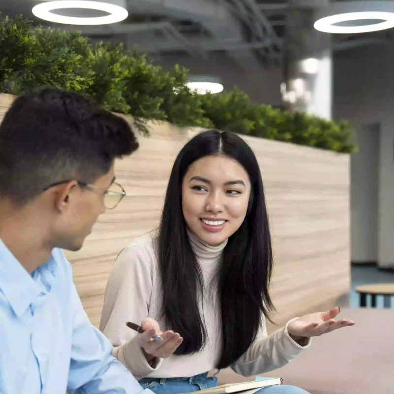 Consultant discussing with client about Vietnam immigration and visa services | FISC